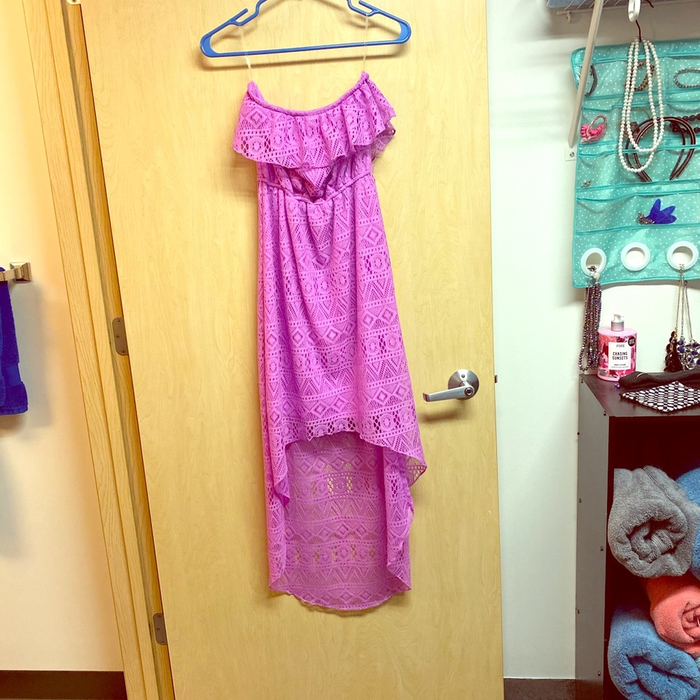 Strapless high low dress
